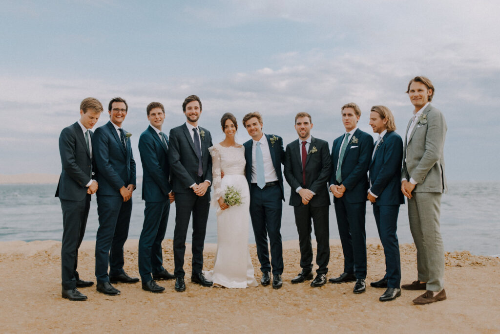 photo de groupe bestmen cap ferret - photographe mariage